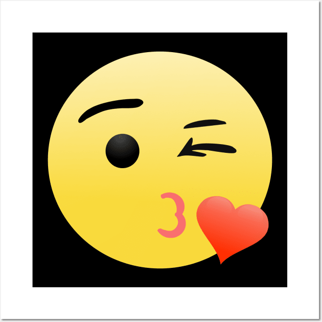 Kiss Emoji Wall Art by KHJ